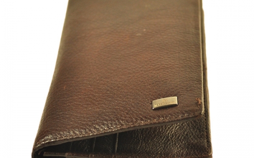 Коричневое портмоне (кошелек) для кредитных карт, денежных купюр, визиток