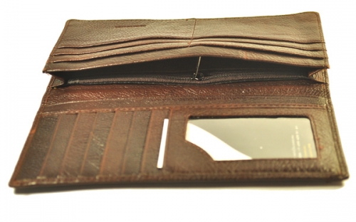 Коричневое портмоне (кошелек) для кредитных карт, денежных купюр, визиток