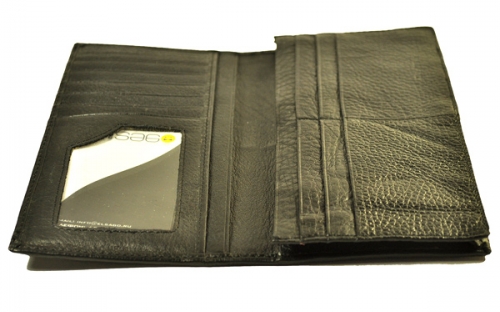 Черное портмоне (кошелек) для кредитных карт, денежных купюр, визиток