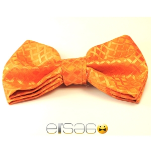 Оранжевая глянцевая галстук-бабочка