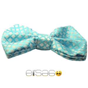 Бирюзовая бабочка-галстук Эльсаго стиль сетка