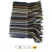 Комбинированный полосатый теплый шарф