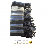 Черно-голубой мужской акриловый шарф. Мода осень-зима 2013-2014