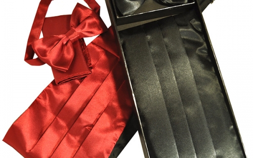 Черный свадебный кушак из шикарной атласной ткани