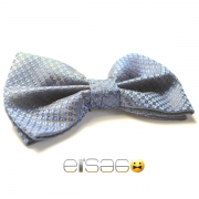 Серо-синяя бабочка-галстук Эльсаго в клетку