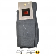 Серые фирменные мужские носки Chili в полоску