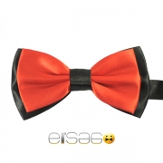 Красная галстук-бабочка с черным обрамлением