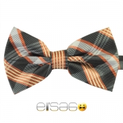 Оранжево-серая шотландская галстук бабочка