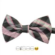 Черно-розовая шотландская галстук-бабочка